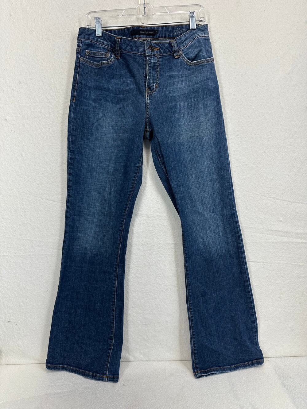 Calvin Klein Flare Denim Jean Women's SZ 10 Rockerchic Blokette